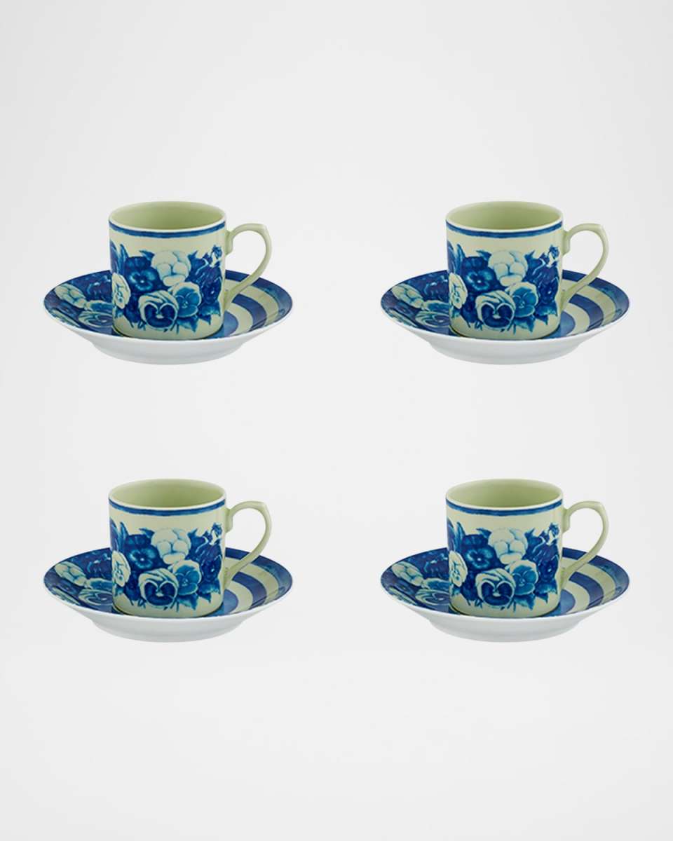 The Meaning Espresso Cup & Saucers Set, Set of 4